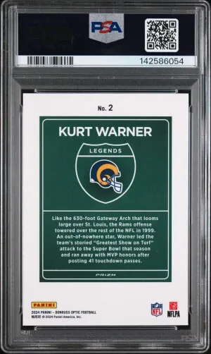 2024 Panini Donruss Optic Downtown Legends Kurt Warner back