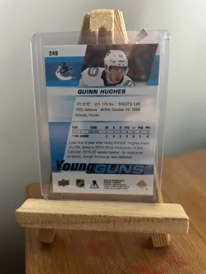 2019-20 Series 1 Quinn Hughes #249 Young Guns back