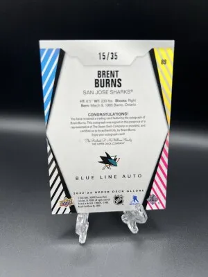 Brent Burns Blue Line Auto back