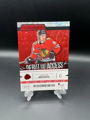 Connor Bedard Debut Ticket Access Red /349 front