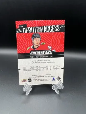 Connor Bedard Debut Ticket Access Red /349 back