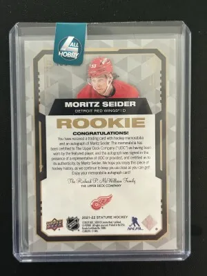 2021-22 Stature Moritz Seider #150 (07/15) back