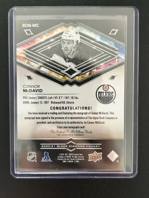 2020-21 Black Diamond Connor McDavid #BDB-MC (18/25) back