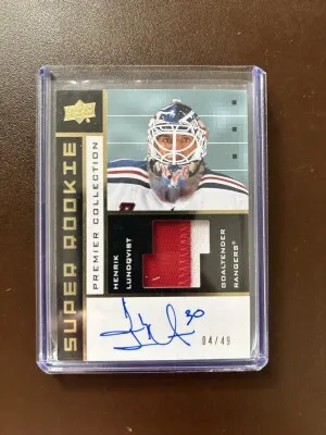 2017-18 Premier Henrik Lundqvist #SRV-HL (04/49) Super Rookie front