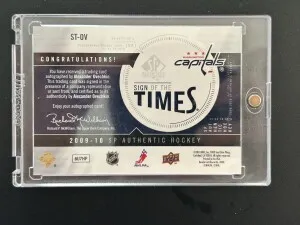 2009-10 SP Authentic Alexander Ovechkin #ST-OV Sign Of The Times back