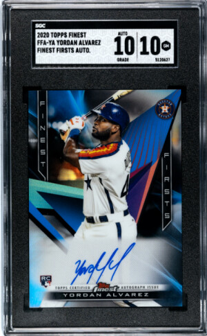 2020 Topps Finest Yordan Alvarez SGC 10 front