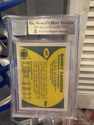 1989 Topps Trade Barry Sander Auto 10 back