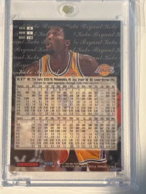1997 Flair Showcase “grace” Holo Kobe Bryant back