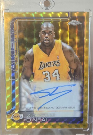 2025 Topps Chrome Shaquille Oneil Auto Gold Geometric front