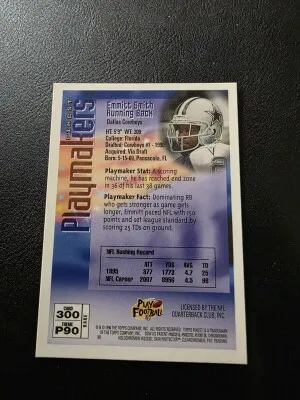 1996 Finest Emmitt Smith Gold back