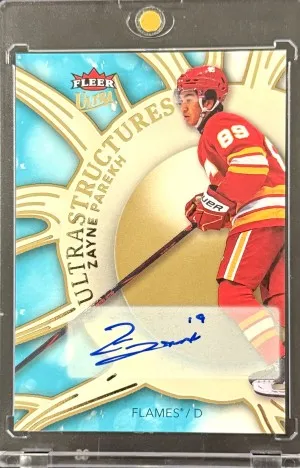 2025-26 Upper Deck Fleer Ultra Ultrastructures Gold Zayne Parekh Rookie Auto RC front