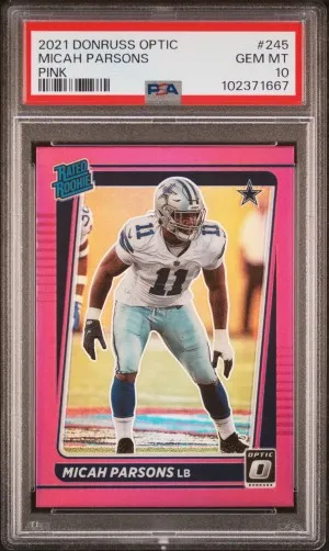 2021 Panini Donruss Optic Micah Parsons Pink front
