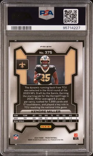2023 Panini Prizm Kendre Miller Red Sparkle back