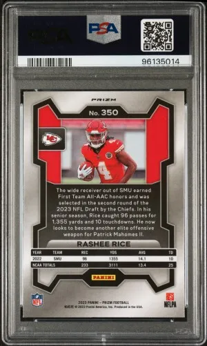 2023 Panini Prizm Rashee Rice Red Sparkle back