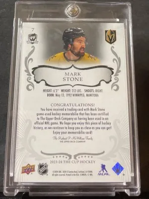 Mark Stone Tag /4 back
