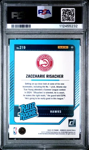 2024 Panini Donruss Zaccharie Risacher Choice back