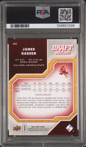 2009 Upper Deck Draft Edition James Harden back