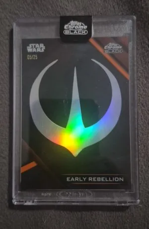 2024 Topps Chrome Black Star Early Rebellion Orange Refractor/25 front