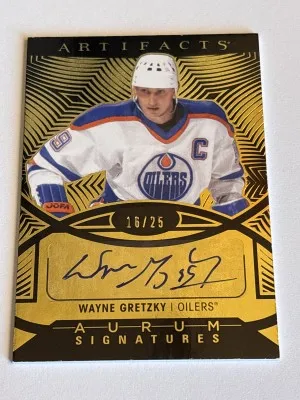 WAYNE GRETZKY-2020/21 UD Artifacts /25 AURUM SIGNATURES AUTO/AUTOGRPAH front