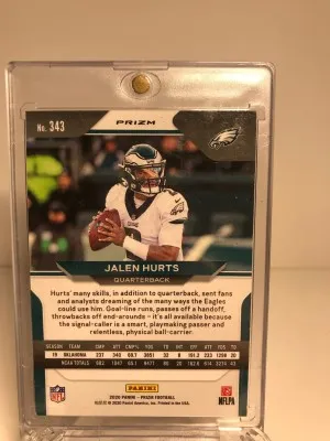 2020 Prizm Jalen Hurts Red White And Blue Prizm Rookie back