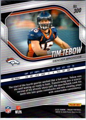2025 Panini Prizm #300 Tim Tebow back