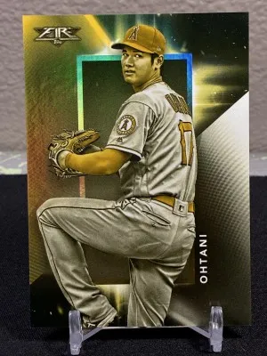 2019 Topps Fire En Fuego Shohei Ohtani Gold Minted front