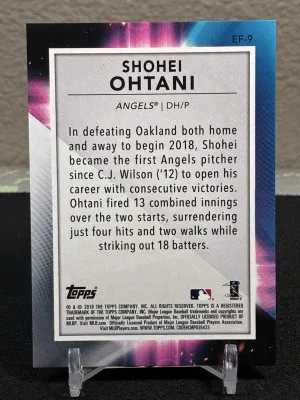 2019 Topps Fire En Fuego Shohei Ohtani Gold Minted back