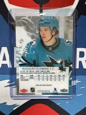 2025-26 Flair Base Macklin Celebrini back
