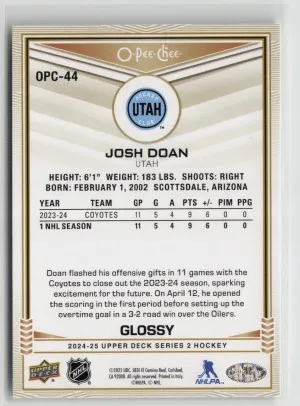2024-25 Upper Deck Series 2 Hockey O-Pee-Chee Glossy Josh Doan #OPC-44 Gold back