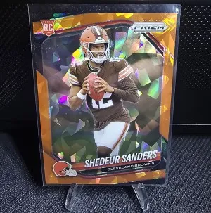 2025 Prizm Shedeur Sanders Orange Ice front
