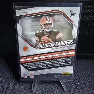 2025 Prizm Shedeur Sanders Orange Ice back