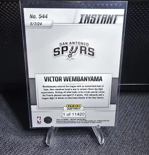 2023-24 Panini Instant Victor Wembanyama back