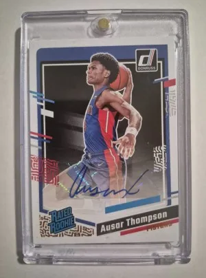 2023-24 Panini Donruss Ausar Thompson #278 Rated Rookie Autograph Pistons front