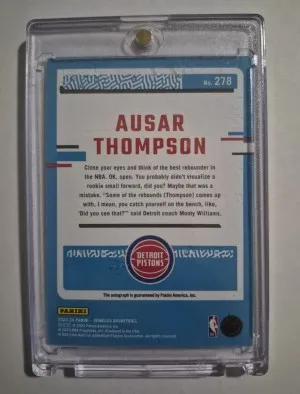 2023-24 Panini Donruss Ausar Thompson #278 Rated Rookie Autograph Pistons back