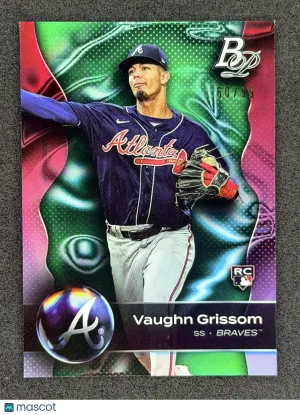 2023 Bowman Platinum Vaughn Grissom Rookie #70 Green /99 Atlanta Braves