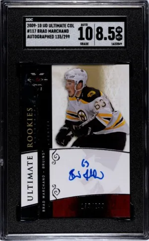2009-10 Upper Deck Ultimate Collection Brad Marchand SGC 8.5 front