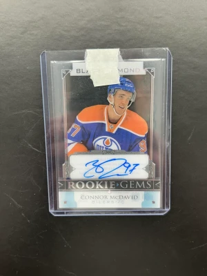 Connor McDavid Clear Cut Black Diamond Rookie Gems front