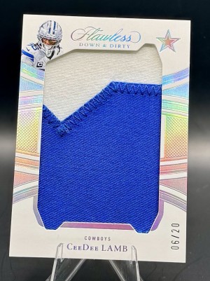 CeeDee Lamb 2025 Panini Flawless Down And Dirty Prime /20 #51 front