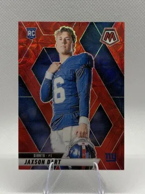 2025 Panini Mosaic - Rookies Jaxson Dart #362 Red Scope Prizm (RC) Variation front