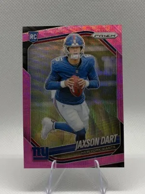 2025 Panini Prizm Jaxson Dart Pink Wave #332 (RC) front