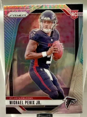 2024 Panini Prism Michael Penix Jr. #378 Silver Prizm RC front