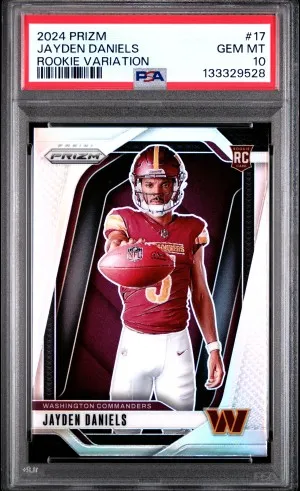 2024 Panini Prizm Rookie Variation Jayden Daniel’s PSA 10 front