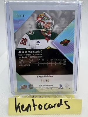 2024-2025 Allure Jesper Wallstedt Green Rainbow/99 back