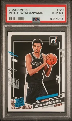 2023 Panini Donruss Victor Wembanyama RC PSA 10 front