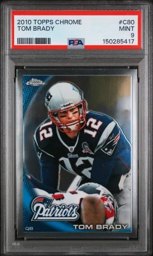 2010 Topps Chrome Tom Brady PSA 9 front
