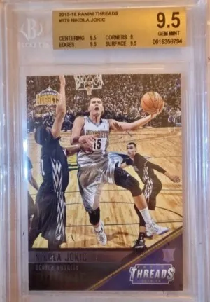 2015 Panini Threads #179 Nikola Jokic RC BGS 9.5 front