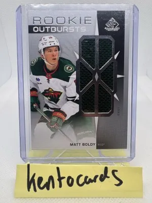 Matt Boldly 2022-2023 Games Used Rookie Outbursts front