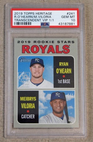 2019 Topps Heritage Royals Rookies Transcendent VIP 1/1 PSA 10 front