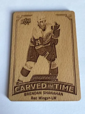 2023-24 Upper Deck Engrained Carved in Time Brendan Shanahan Detroit Red Wings front