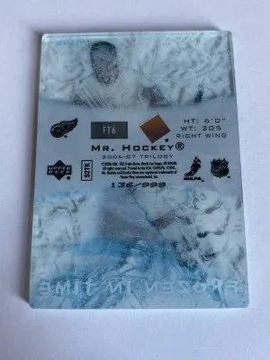 2006-07 Upper Deck Trilogy - Frozen in Time Gordie Howe #FT6 /999 back